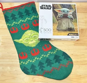 Calza Star Wars Baby Yoda e puzzle 500 pezzi nuovo mai aperto - Foto 1 di 9