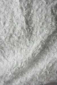 Tadpoles Lovey White Security Blanket SWIRL ROSE ROSETTE Polyester Cotton VGUC - Picture 1 of 12