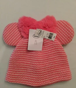 NEW M/L (7-10 YEARS) DISNEY PINK MINNIE MOUSE BEANIE - Picture 1 of 3
