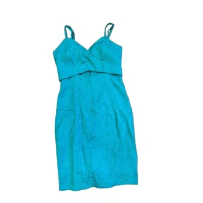 Vestido XOXO de encaje superpuesto con tiras sin mangas talla pequeña Y2K Foto 1 de 4