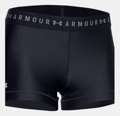 NEW UNDER ARMOUR [S] Women 3" SHORTY Compression Volleyball Shorts-Black 1312542 - Image 1 of 2