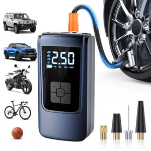 Cordless Digital Car Tyre Inflator USB Rechargeable Tire Air Compressor Pump UK - Picture 1 of 10