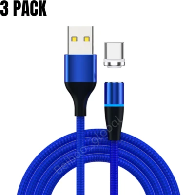 3Pack 3/6Ft Magnetic Type C Cable USB C 3A Fast Charger Cord For Samsung Android - Image 1 of 4