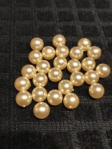 Czech Glass Imitation Pearl Round Beads 8mm Alabaster Cream 12pcs - Picture 1 of 2