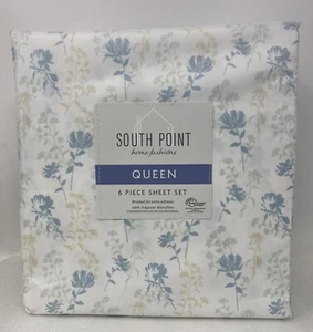 South Point Home Fashions Microfiber 6 Piece Sheet Set Queen Wesley Floral - Picture 1 of 1