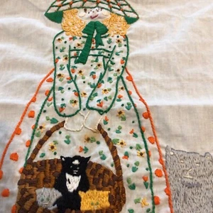 3 cuadros bordados vintage hechos a mano HOLLY HOBBY - Imagen 1 de 6