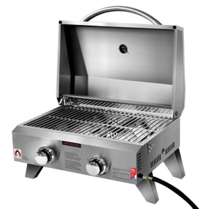2 Burners Portable Gas BBQ Camping Outdoor Caravan Cooking LPG Barbecue Cooker - Picture 1 of 7