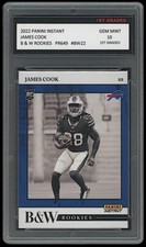 JAMES COOK 2022 PANINI INSTANT B&W 1ST GRADED 10 ROOKIE CARD RC BUFFALO BILLS