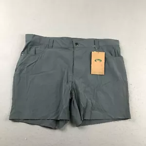 Stillwater Shorts Womens 14 Gray Cotton Blend Chino Flat Front Pockets NWT - Picture 1 of 11