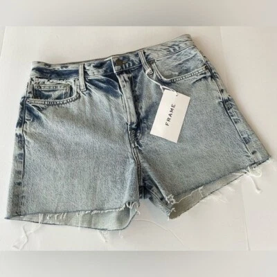 Pantalones Cortos Montura Denim Le Simone Dobladillo Crudo Talla 29 Nuevos $178 Foto 1 de 4