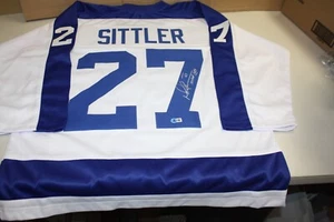 TORONTO MAPLE LEAFS DARRYL SITTLER Sewn Stitched Autographed Custom WT JERSEY BK - Picture 1 of 3