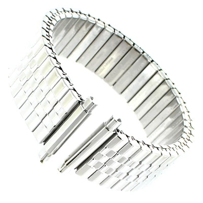 Banda de expansión de acero inoxidable brillante tono plata Milano de 15-20 mm para hombre 171460 Foto 1 de 4