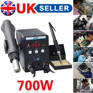 700W Digital Temperature Soldering Iron Station Hot Air Desoldering Work Station - Picture 1 of 11