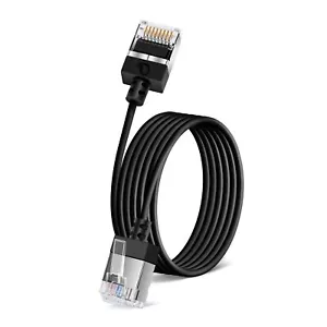 Ultra Slim Cat 6 Ethernet Cable 6.6 Feet Flexible Rj45 Cat 6a Lan Cord Gigabit F - Picture 1 of 7
