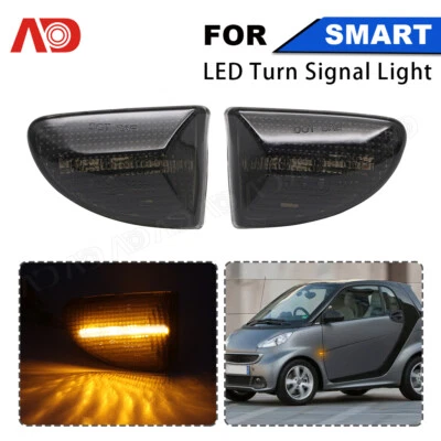  For Smart W451 Fortwo 2007-2015 LED Side Marker Lamp Light Smoked Amber 2PCS  - Image 1 of 4
