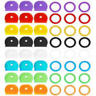 48Pcs 8 Assorted Colors 2 Styles Identifier Ring Key Cover Cap Pvc Home Tag