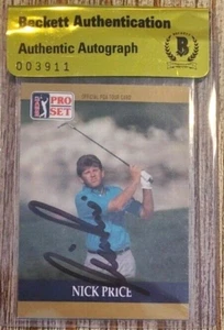 Nick Price Signed 1990 Pro Set Card #23 BAS COA Beckett Seal of Authenticity - Bild 1 von 2