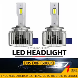 Kit de faros LED D8S D8R 180W 20000 LM 6000K blanco de reemplazo lámpara de conversión - Imagen 1 de 11