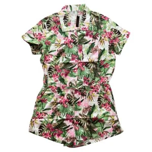 VICTORIA'S SECRET Floral Print Cover-Up Romper, Medium - Picture 1 of 5