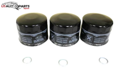 Filtro de aceite de motor genuino Subaru y junta de aplastamiento (paquete de 3) para WRX 2.0 2015-19 Foto 1 de 4