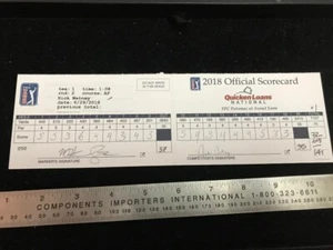 2018 Quicken Loans Actual Scorecard PGA Nick Watney - Billy Hurley III Marker - Picture 1 of 4