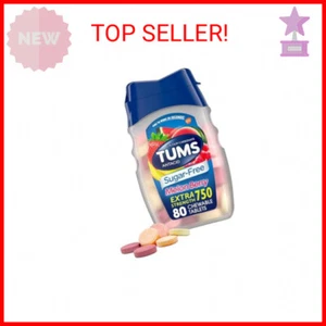 TUMS Extra Strength Chewable Sugar Free Antacid Tablets for Heartburn Relief, Me - Picture 1 of 2