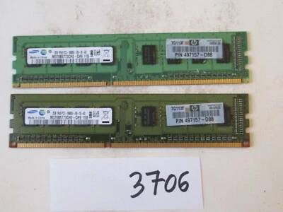 Samsung 2x2Gb=4Gb PC3-10600 1333Mhz DDR3 Desktop Memory RAM (3706) - Image 1 of 2