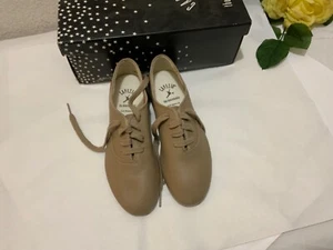 New Capezio Tele Tone Girls Tap Shoes Tan Size 12.5 Lace Up - Picture 1 of 8