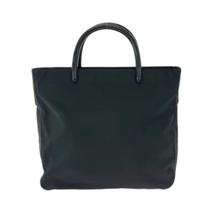 PRADA Tessuto Triangle with logo Tote Bag handbag Black Black Nylon - Picture 1 of 10