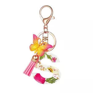 Suweibuke Cute Key Chains for Women Girls Initial Letter Keychains with Tasse... - Picture 1 of 6