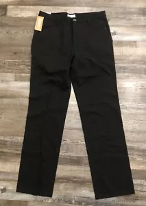 Dockers Mens 32x32 Black Slim Fit Stretch Flat Front Khaki Pants New with Tags - Picture 1 of 5