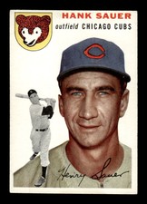 1954 Topps #4 Hank Sauer VGEX Set Break J&J 001