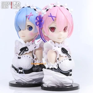 Anime Re: Life in a Different World from Zero Rem Ram 21cm Bust Figure Model Toy - Picture 1 of 17