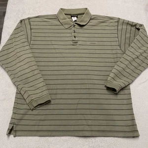 Polo Patagonia uomo verde medio manica lunga righe outdoor biologica - Foto 1 di 9