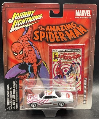 Johnny Lightning Amazing Spider-Man #201 Marvel Comics 1961 Pontiac Ventura Car Foto 1 de 4