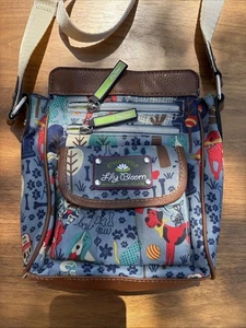 Bandolera/bolso de hombro Lily Bloom cartera perros "¿Quién dejó salir a los perros?" Med  - Imagen 1 de 6