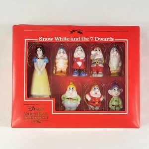 Vintage Disney Snow White and The 7 Dwarfs Christmas Ornaments Taiwan NIB - Picture 1 of 3
