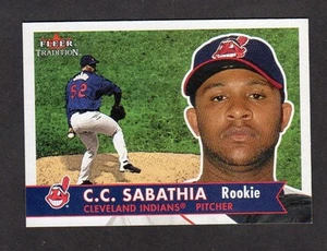 Fleer Tradition #482 C.C. 2001 Sabathia ROOKIE CLEVELAND INDIANS CASI NUEVO+ A - Imagen 1 de 2