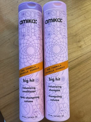 Amika Big Hit  Volumizing Shampoo & Conditioner 9.2oz X 2 Duo Set New No Box - Image 1 of 3