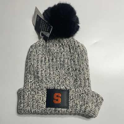 Gorro Love Your Melon Pom Gris Negro Tejido Natural LYM LoveKnit S Logo Nuevo con Etiquetas Foto 1 de 4