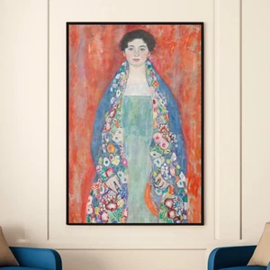 Gustav Klimt Fraulein Lieser Canvas/Poster Wall Art - Art Nouveau Painting Print - Picture 1 of 19