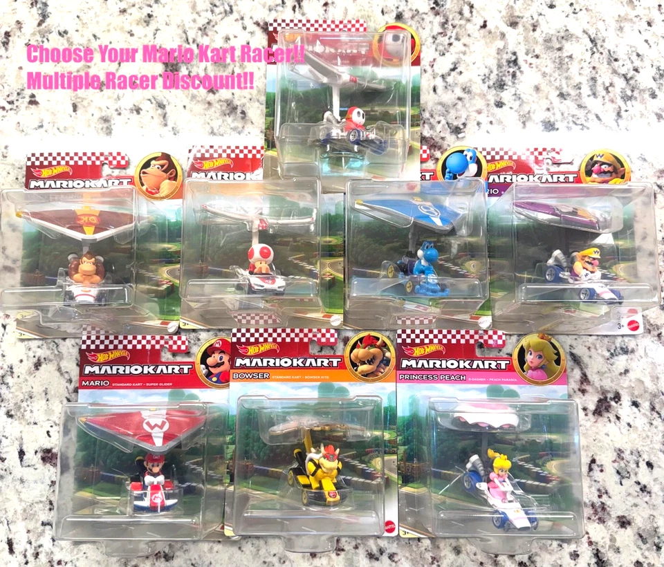🚗 🚗 Hot Wheels Mario Kart Gliders | Pick Your Driver! | Multiple Characters!!! - Image 1 of 1