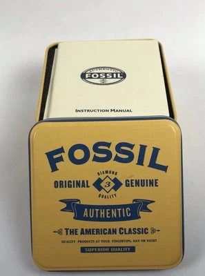 FOSSIL Arkitekt Stainless Steel Wrist Watch Leather Band FS-2782 NOS - Image 1 of 4