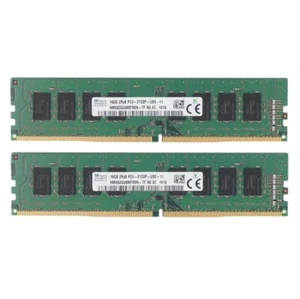 Hynix 32GB 2X16GB DDR4 2133MHz PC4-17000 2RX8 UDIMM Memory Ram HMA82GU6MFR8N-TF - Picture 1 of 5