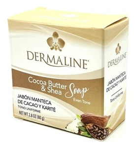 Dermaline burro di cacao e sapone da bar di karitè tono uniforme, 2,82 once - Foto 1 di 4