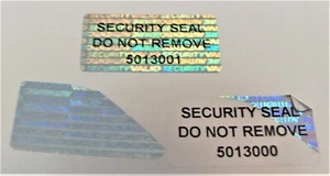 SSDNR# .75" x 1.5" Security Seal Hologram Product Protection Label Stickers - Picture 1 of 3