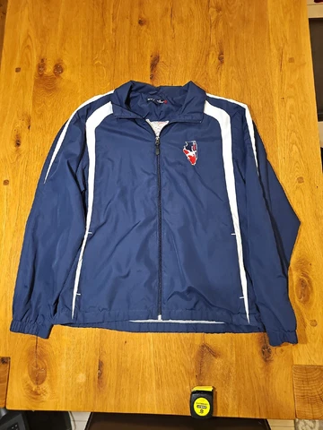 USA WRESTLING 2010 ILLINOIS NATIONAL TEAM JACKET - BLUE/WHITE - WARM UP SIZE M Cover