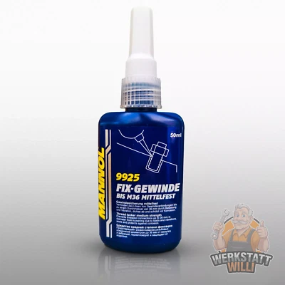 50ml MANNOL SCHRAUBENSICHERUNG MITTELFEST FIX GEWINDE SCHRAUBEN SCHRAUBE KLEBER - Bild 1 von 4