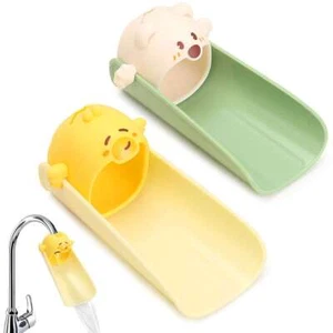 Kids Faucet Extender Easy to Reach Hand Wash Helper Portable Cute Tap Extension - Picture 1 of 14