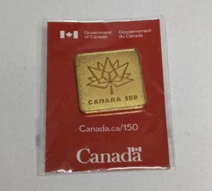 Spilla da bavero 150 anni anniversario Canada tono oro con confezione originale - Foto 1 di 3